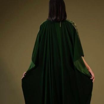 Dar Noora's Olive Green Abayya — 3