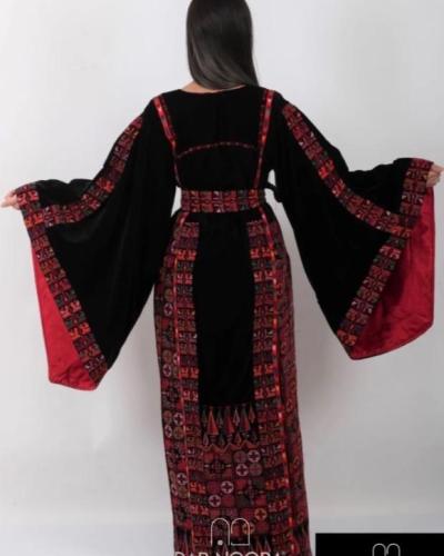 Black Velvet Palestinian Thobe