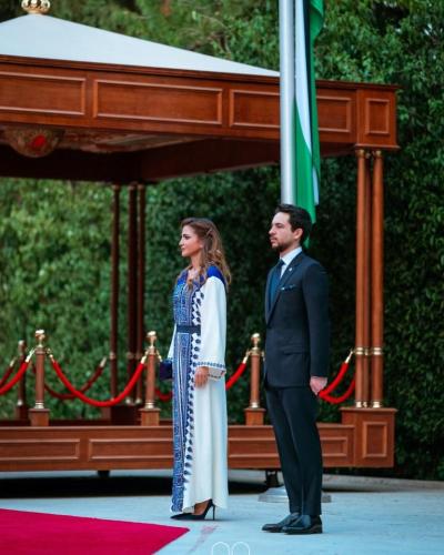 Queen Rania Was Impeccably-Dressed In Arab Designers at Jordan’s Independence Day Festivities