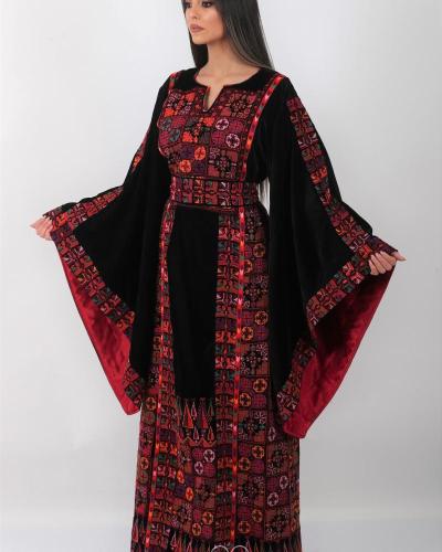 Black Velvet Palestinian Thobe