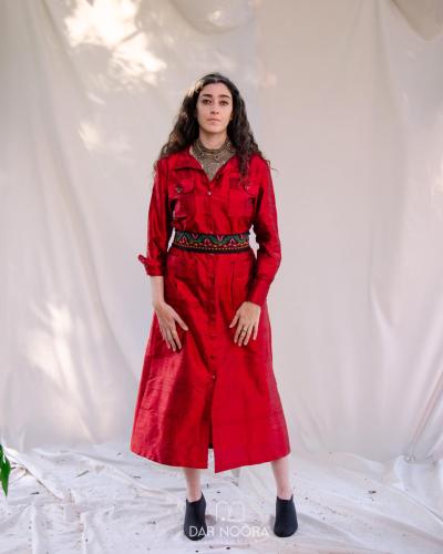 Shirtwaist dress - Red
