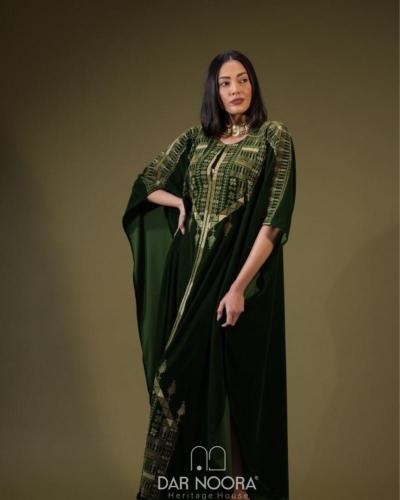 Dar Noora's Olive Green Abayya