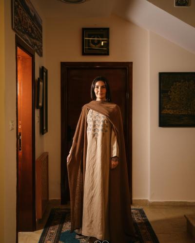 The Ramadan SS’26 - Stripped Beige dress